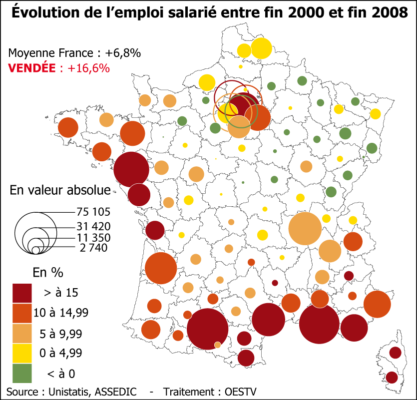 Évolution de l'emploi salarié