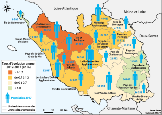 Population 2017 et taux d'évolution annuel entre 2012 et 2017